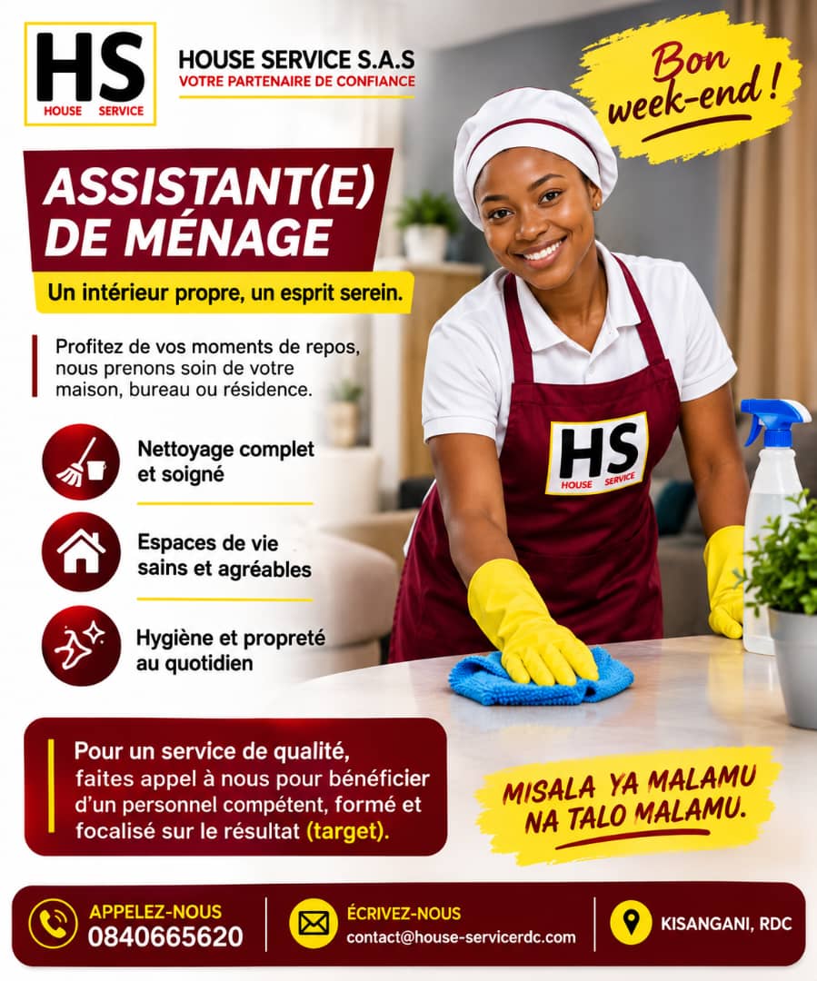 Assistants et assistantes de ménage House Service en intervention