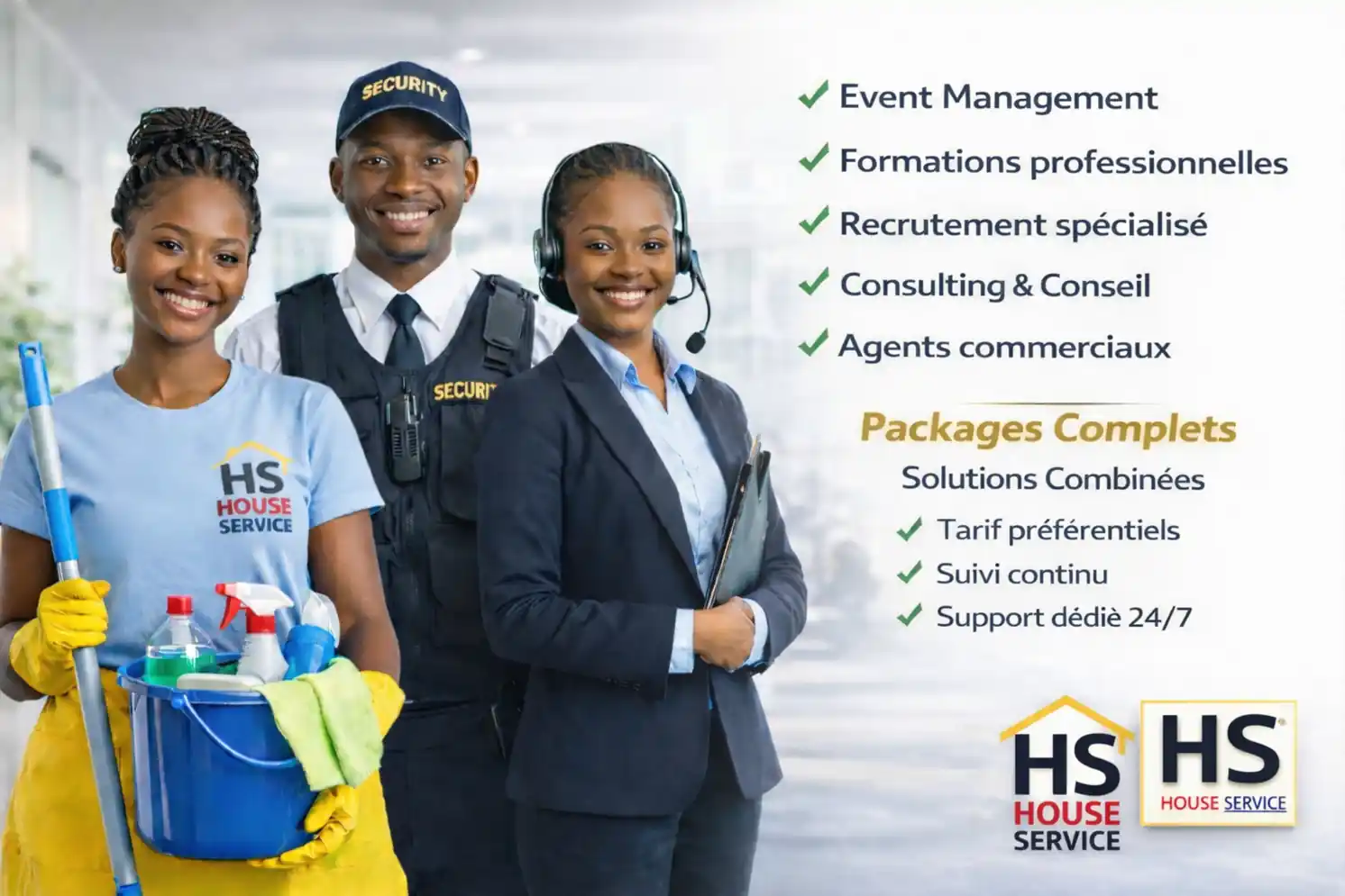 Services professionnels et sécurité pour entreprises - House Service RDC