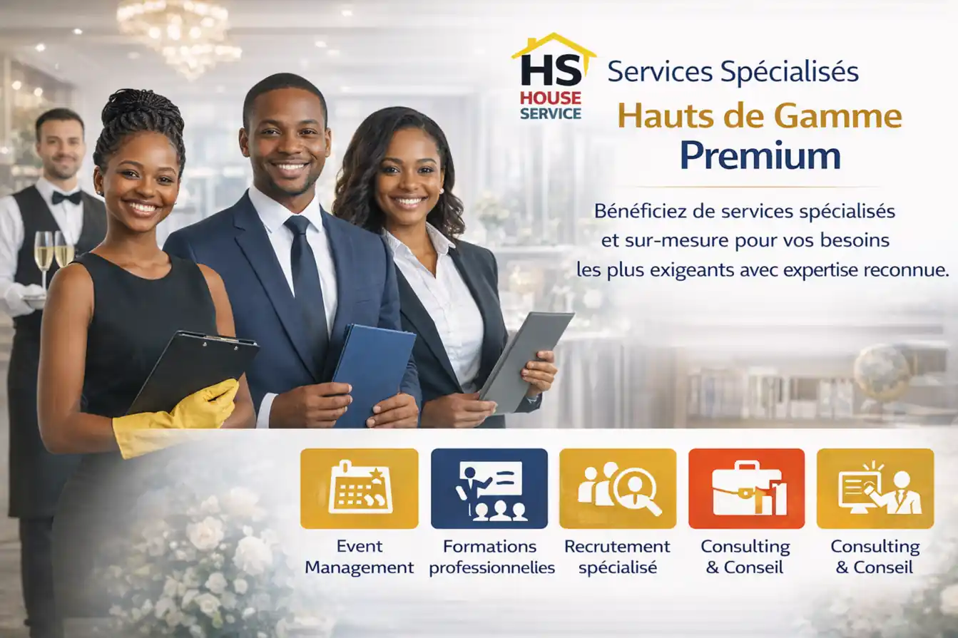 Services spécialisés, event management et consulting - House Service RDC